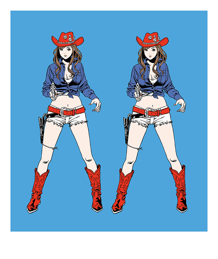 Cowgirls 江口寿史 100部限定 江口寿史版画『2 COW GIRLS』 – FREESTYLE