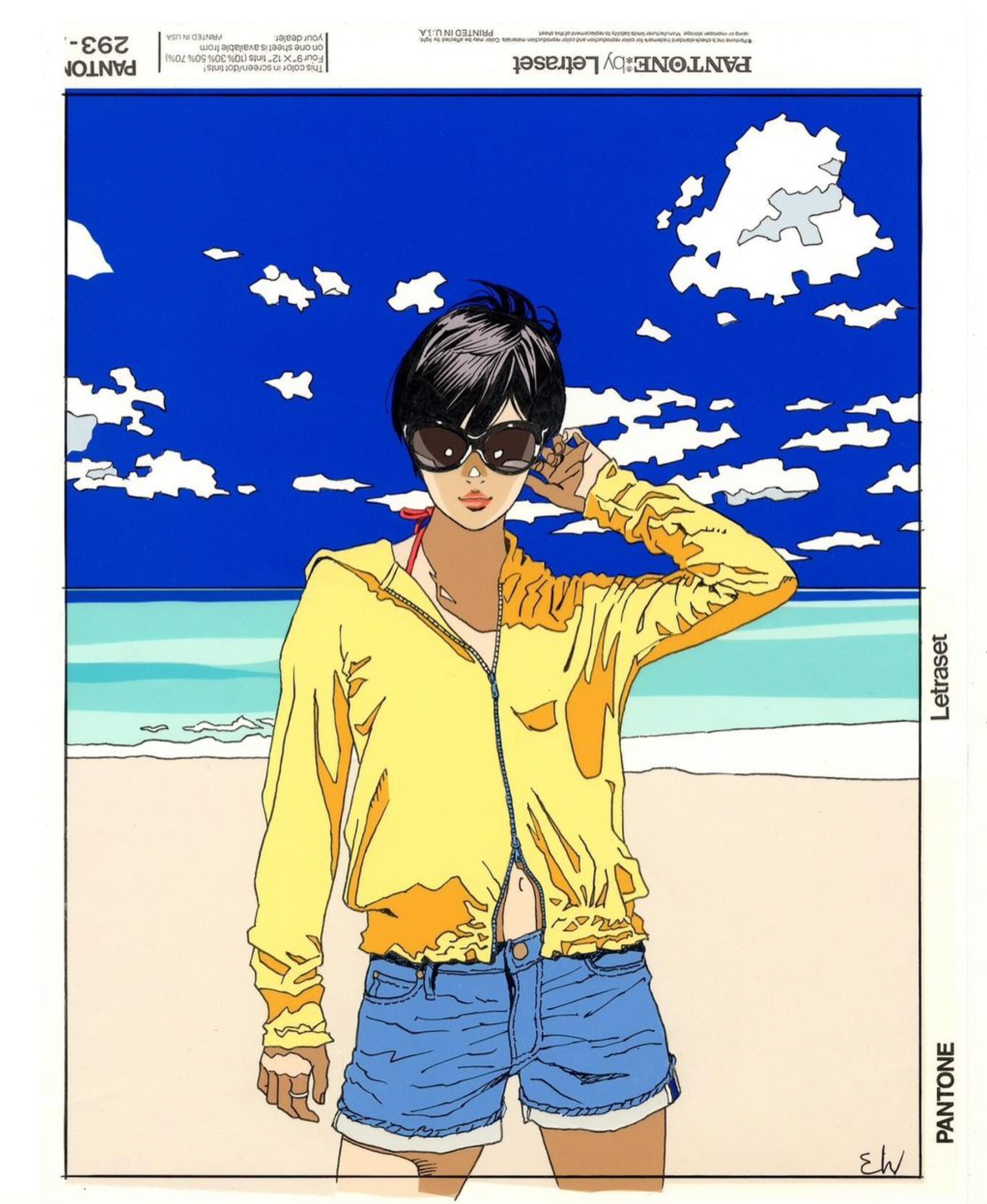 真作】版画 シルクスクリーン SummerTime ポップアート風 W22 真作 真作】版画 シルクスクリーン SummerTime ポップアート風 W22 真作