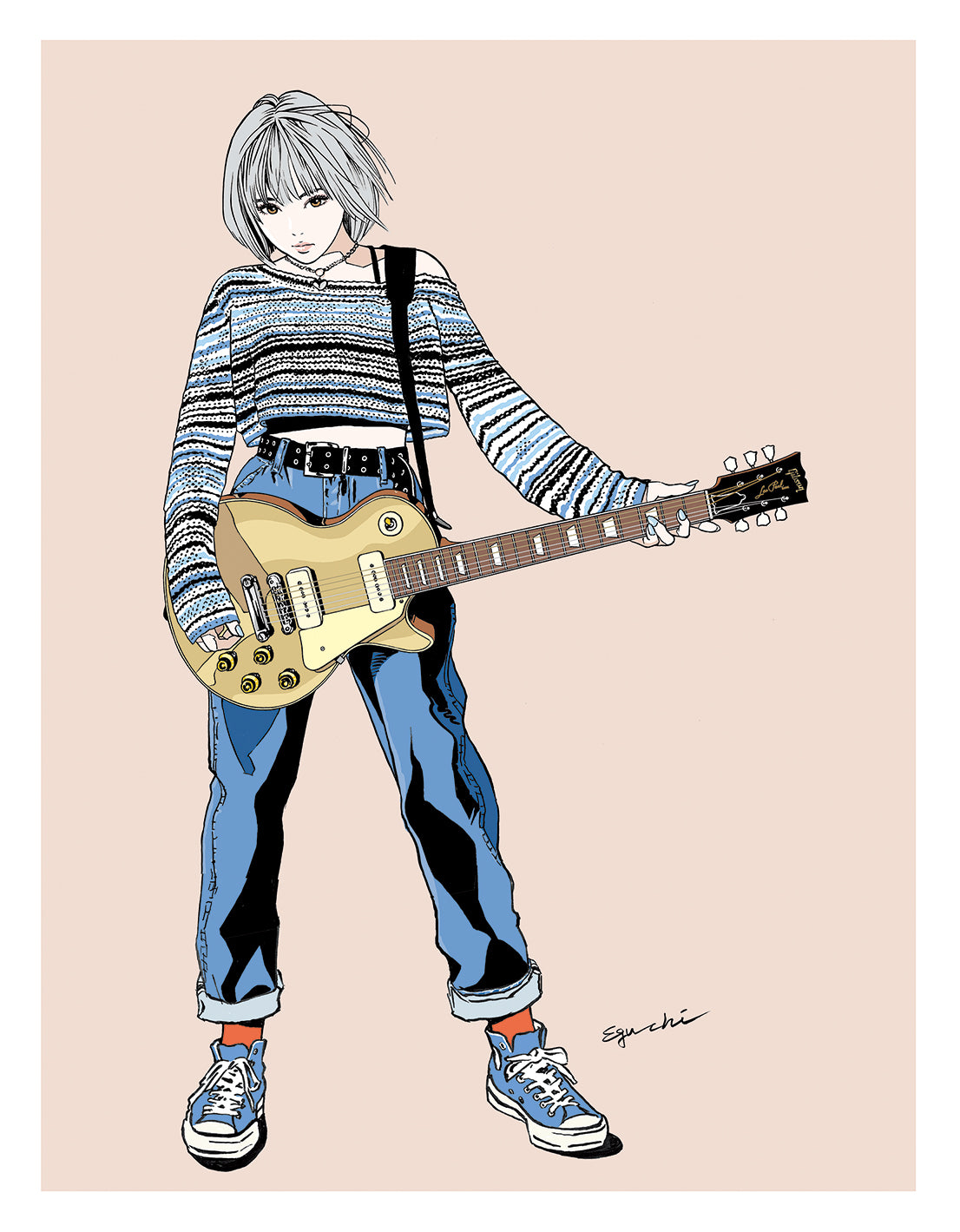 江口寿史版画『lespaul』 – FREESTYLE